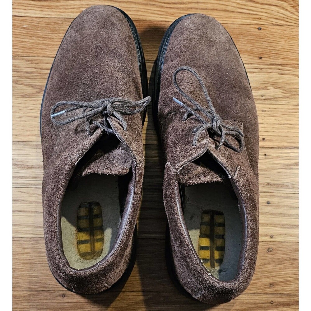 Vintage Red Wing Soft Toe Brown Suede Derby Oxford Work Shoes Mens 10 - 4072